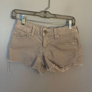 American Eagle tan corduroy shorts 0